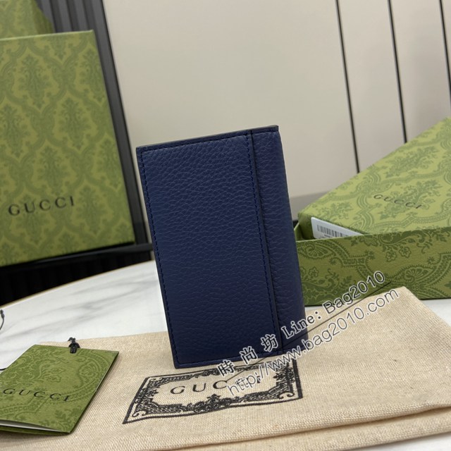 Gucci專櫃古馳最新款飾Gucci標識長款卡片夾男士卡包 jh2490型號：771159